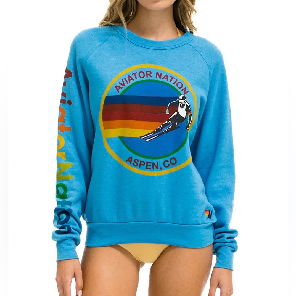 Aviator nation aspen sweatshirt-OCEAN